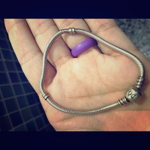 Pandora silver bracelet 7.5”